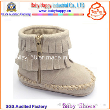 Winter Snow Baby Moccasins